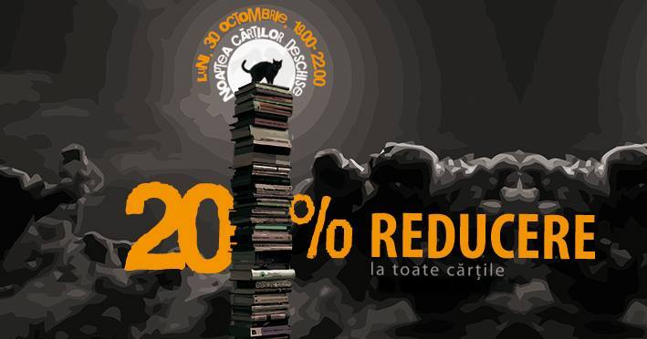 20% reducere la toate cărțile din librărie