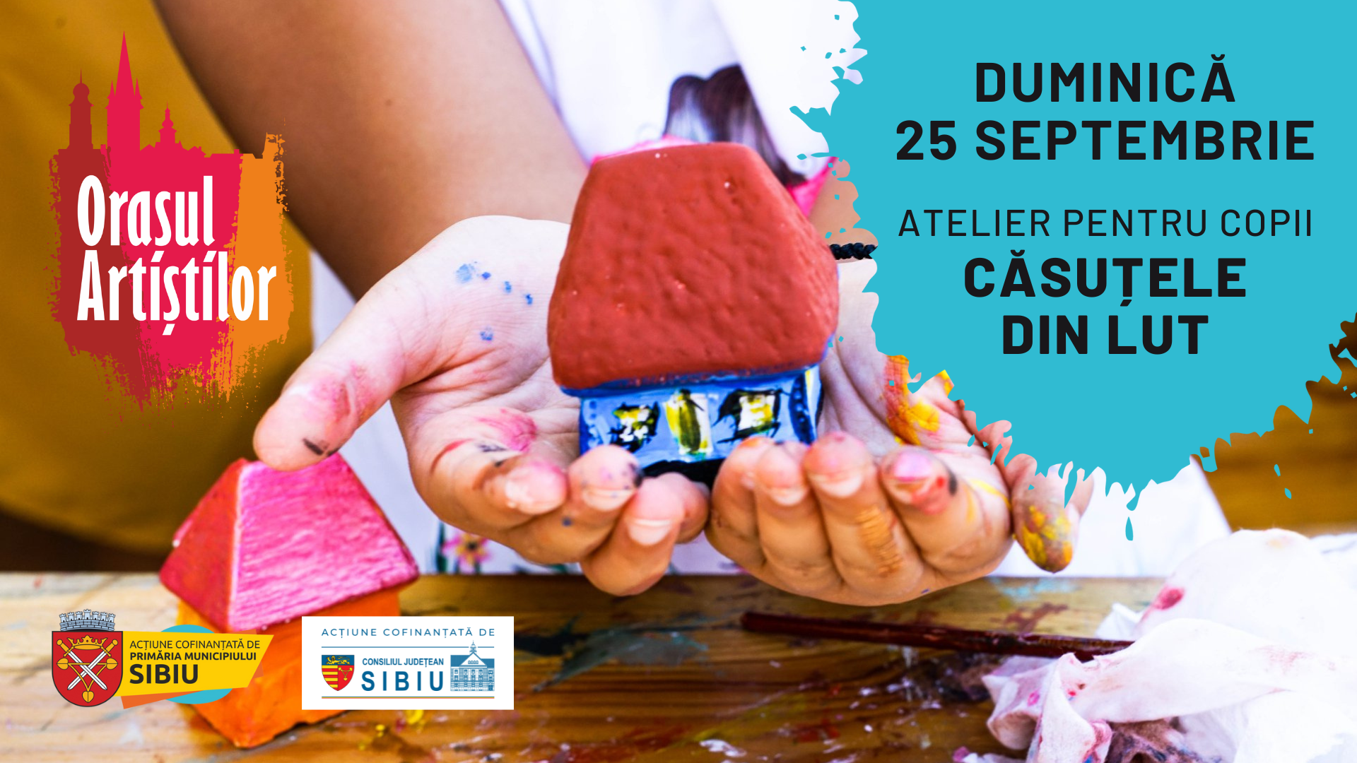 Atelier „Căsuțele colorate” cu Diana-Ribana în Orașul Artiștilor