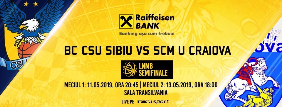 Semifinale: BC CSU Sibiu-SCM U Craiova (Meciul 2)