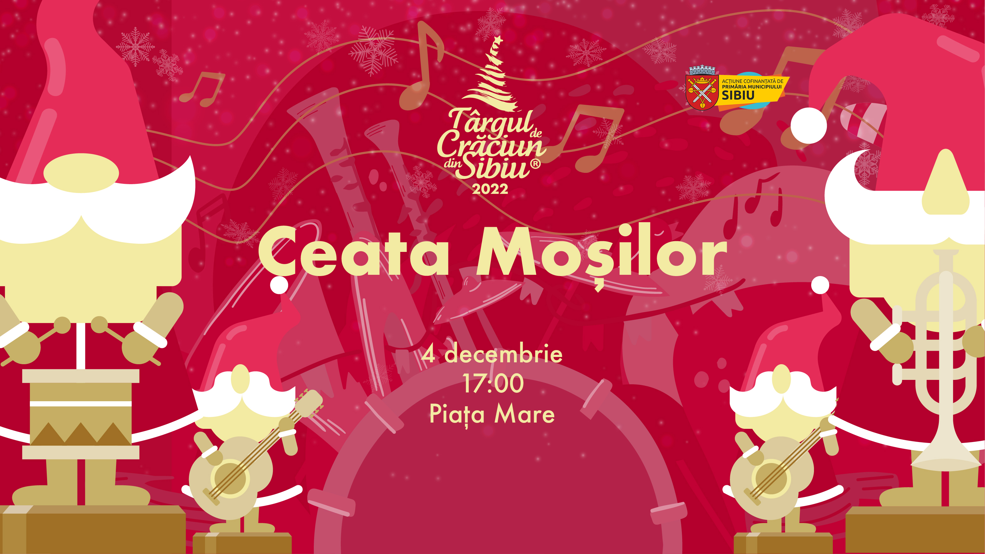 Ceata Moșilor Muzicali la Târgul de Crăciun Sibiu 2022