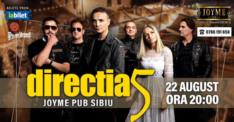 Concert Direcția 5 în Sibiu - Joyme Pub