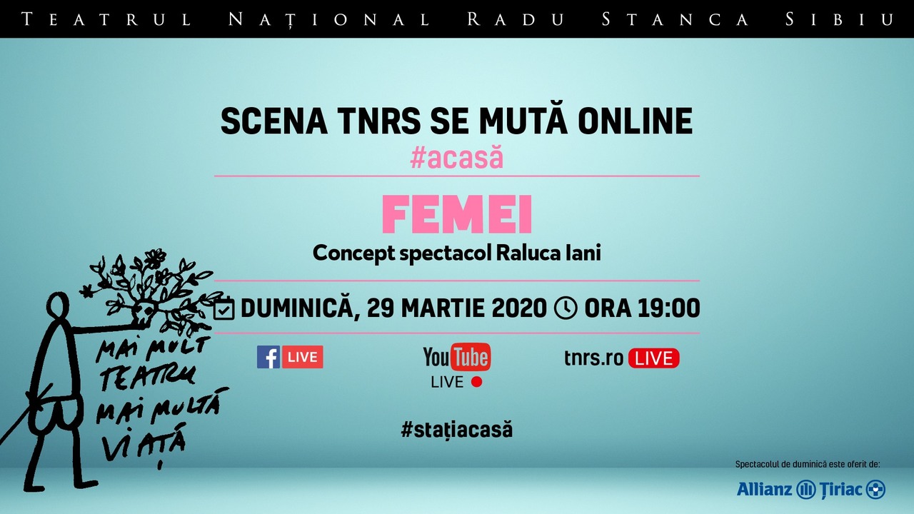 „Femei”, concept spectacol Raluca Iani #acasă #TNRS
