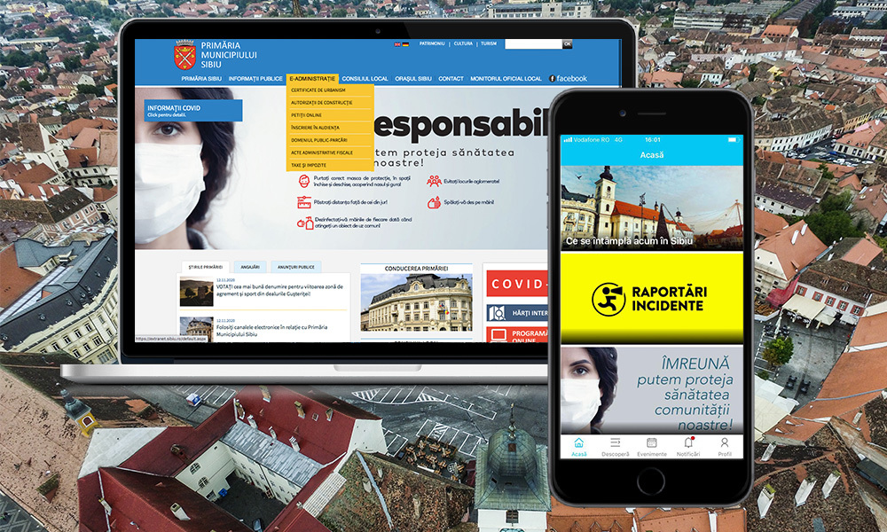 Folosiți canalele electronice în relație cu Primăria Municipiului Sibiu