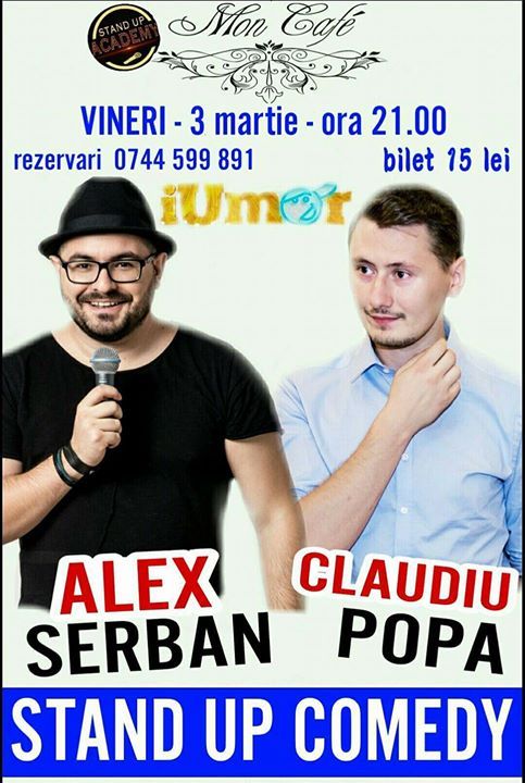 Stand Up Comedy MONCAFE cu Alex Şerban & Claudiu Popa