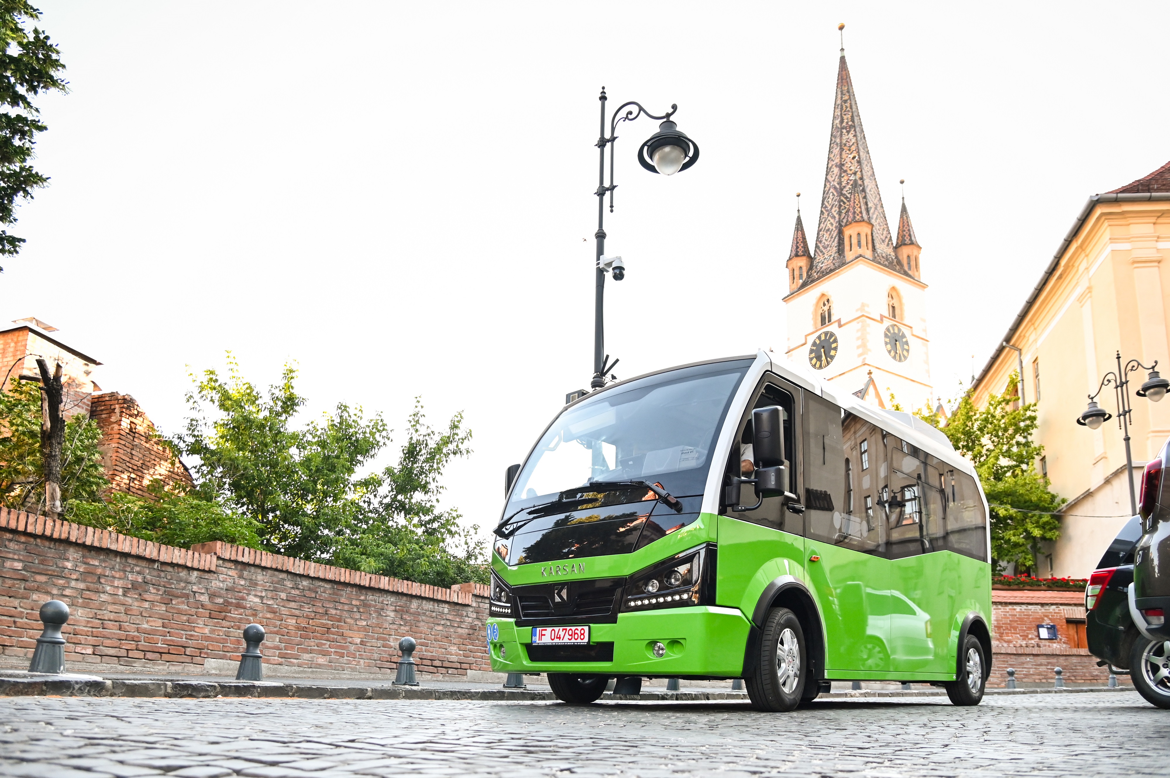 Au sosit în Sibiu minibuzele electrice pentru Linia Verde  de transport în centrul istoric