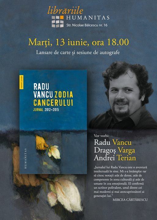 Zodia Cancerului. Jurnal 2012-2015 - la Sibiu