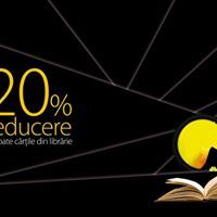 Seară de reduceri: 20% la TOATE cărțile din librărie