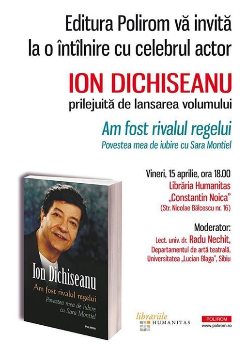 Întâlnire cu actorul Ion Dichiseanu - lansare de carte și sesiune de autografe