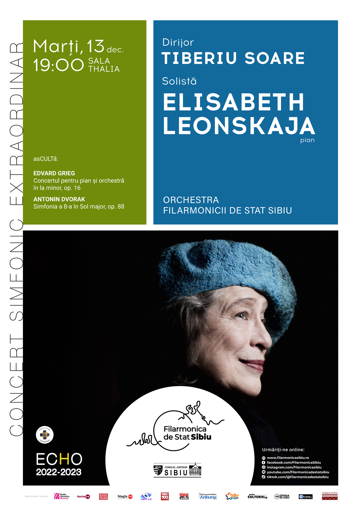 CONCERT SIMFONIC EXTRAORDINAR cu Elisabeth Leonskaja