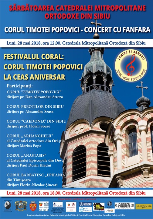 Festivalul Coral: „Corul „Timotei Popovici" – la ceas aniversar”