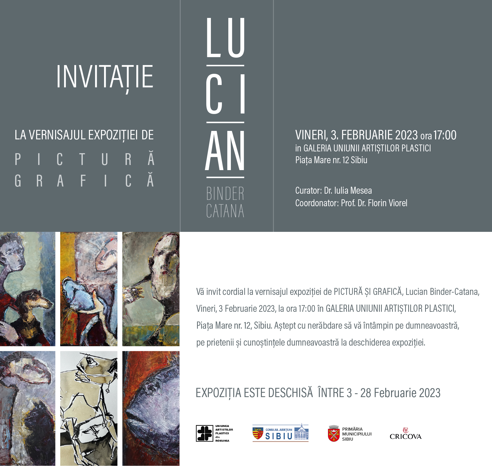 Expoziția de pictură și grafică Lucian Binder-Cătană