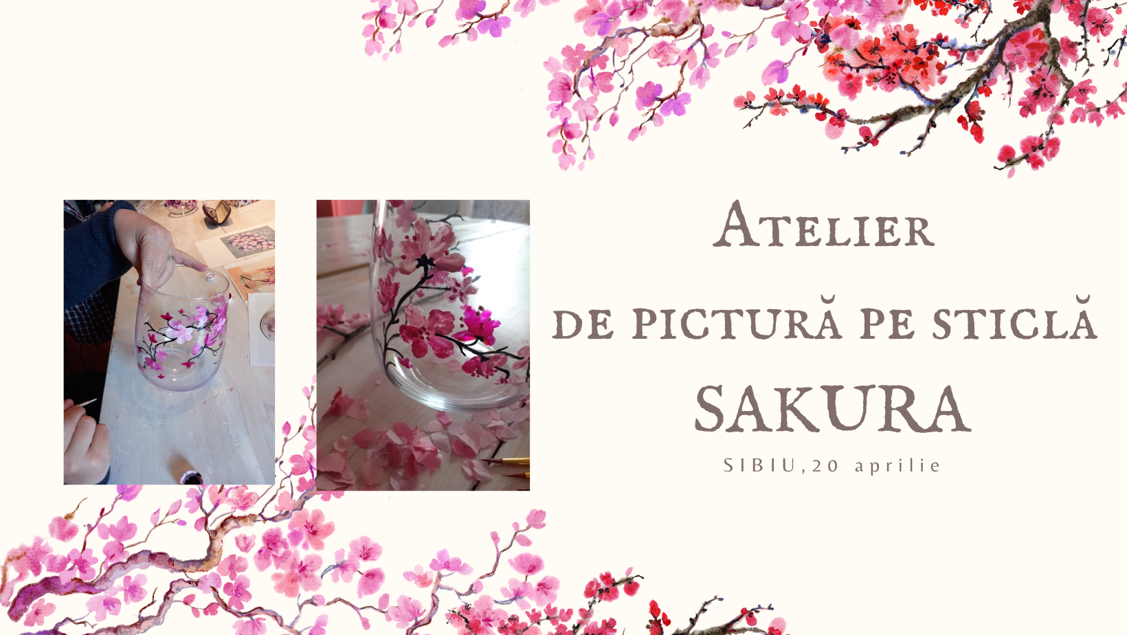 Atelier de pictură pe sticlă Sakura