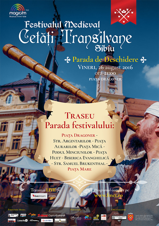 Parada de deschidere a Festivalului Medieval „Cetati Transilvane” Sibiu