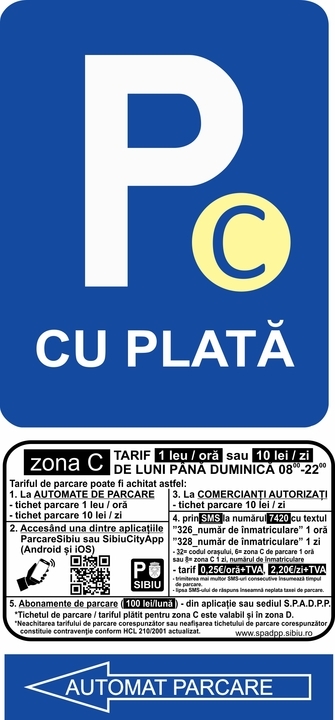 ZONA C - Piaţa Unirii (lateral Centrul Cultural Ion Besoiu) - 16 locuri