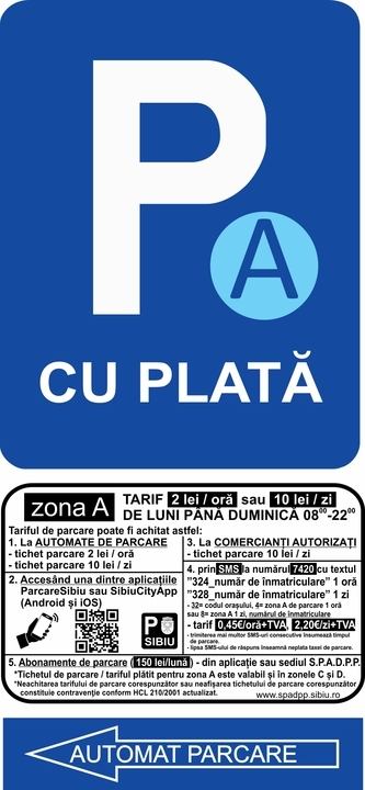 ZONA A - P8 C. Coposu (sub zidul Cetatii) - 29 locuri